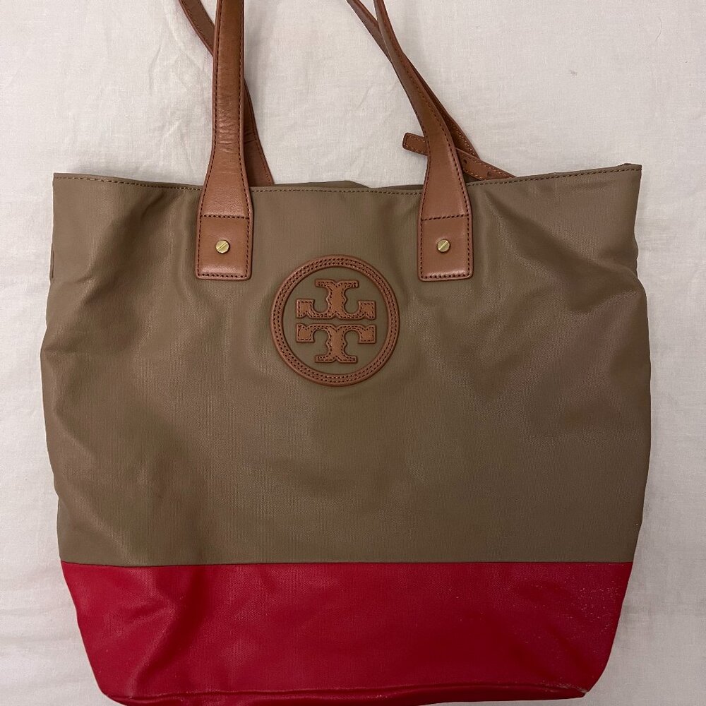 Tory Burch Nylon Tote - Pink & Beige